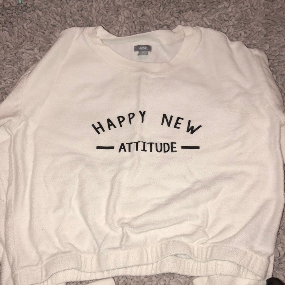 happy new attitude crop top